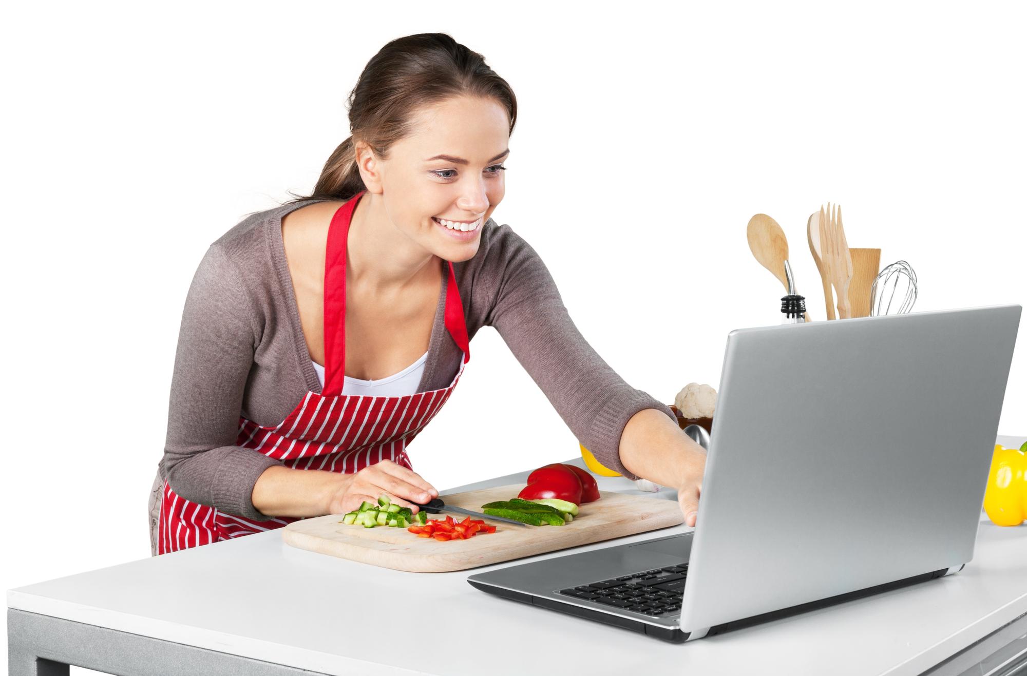 Student cooking during live session